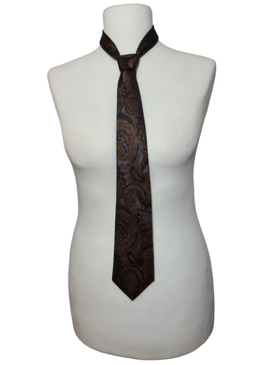 Cravate classique vintage des années 70-80 EMMAUS