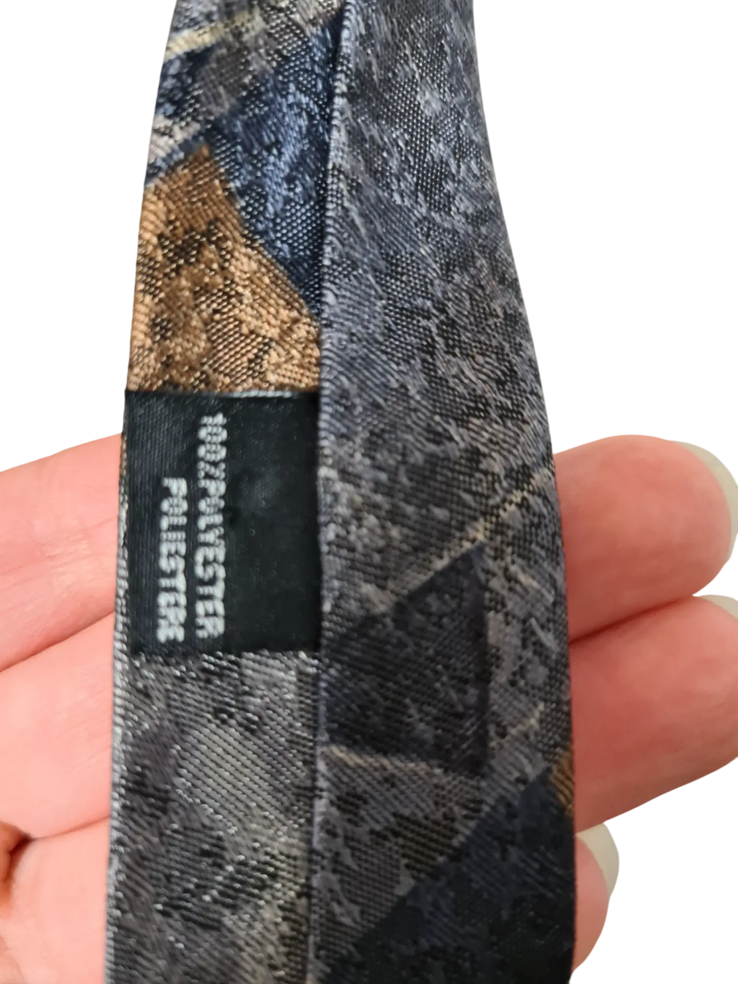 Cravate aux tons métallisés vintage des années 90 EMMAUS