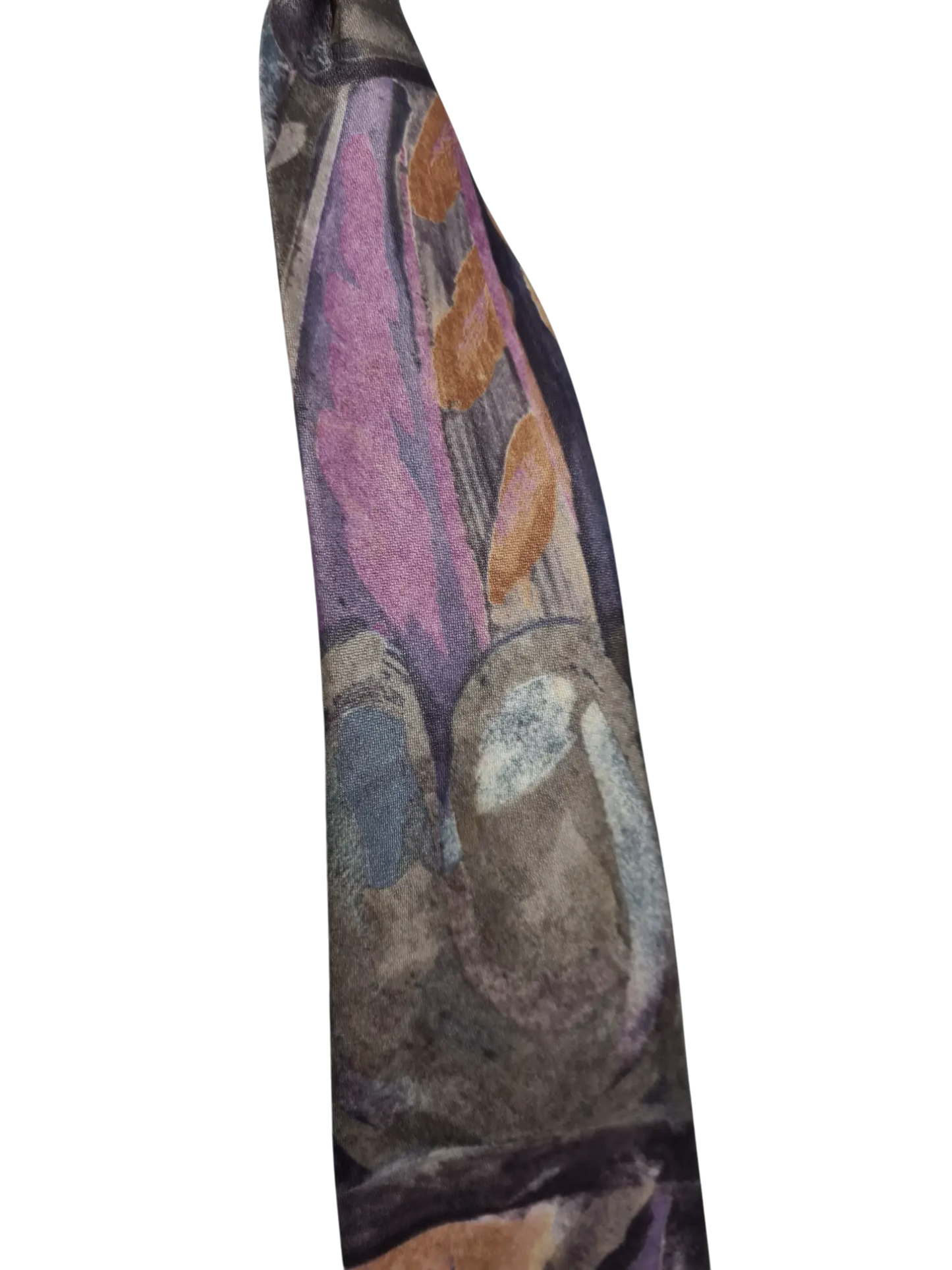 Cravate mauve vintage des années 80-90 EMMAUS