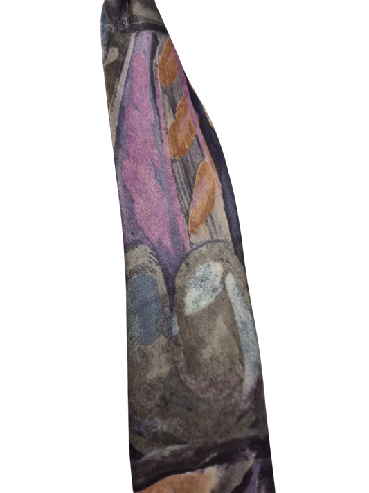 Cravate mauve vintage des années 80-90 EMMAUS