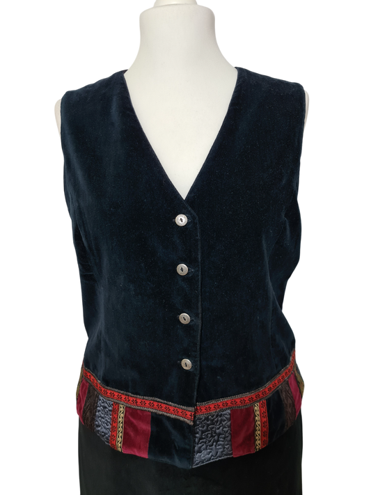 Ensemble veste + jupe en velours style bohème chic des années 80-90 EMMAUS