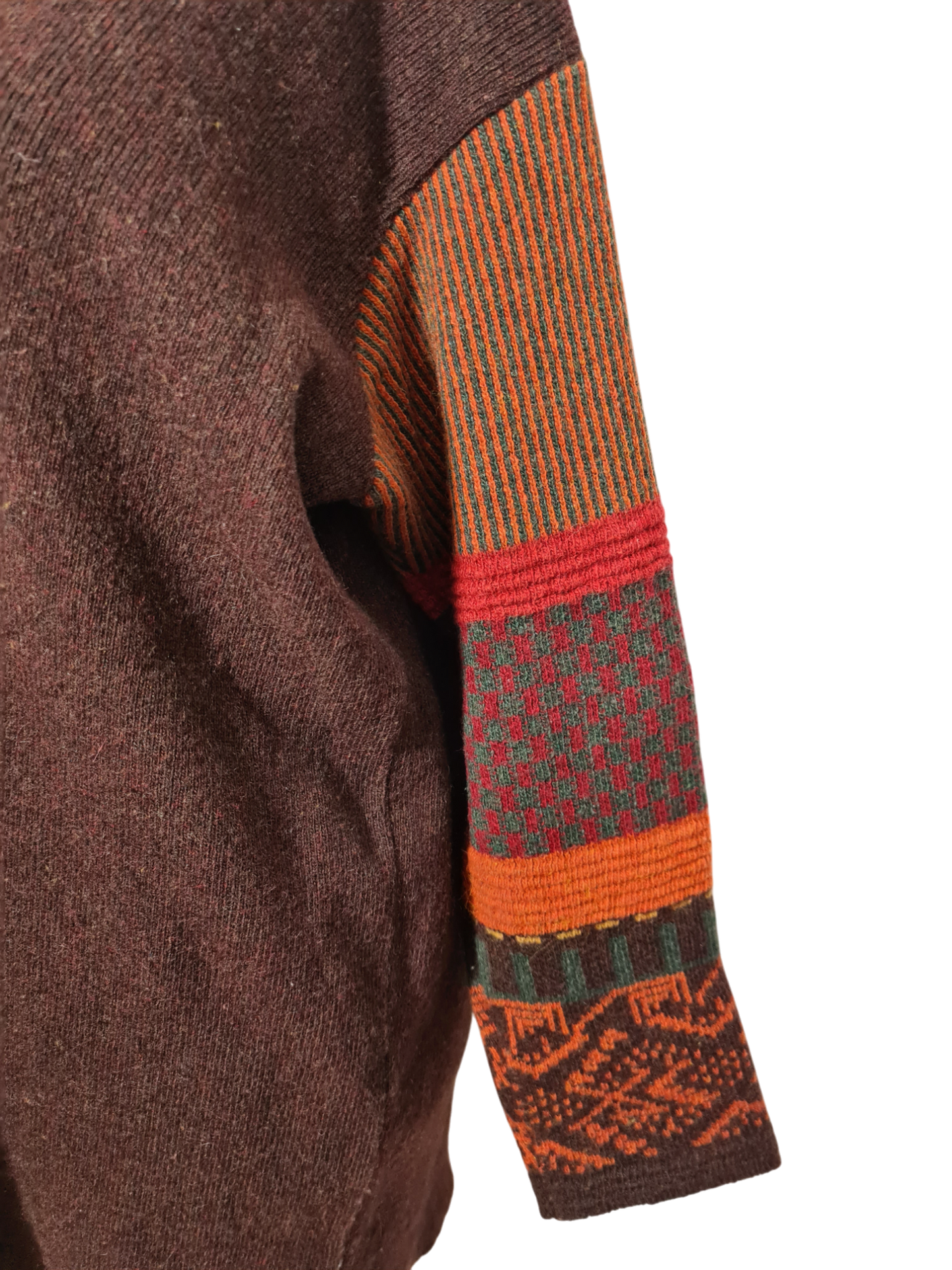 Gilet long femme style montagnard des années 80-90 EMMAUS