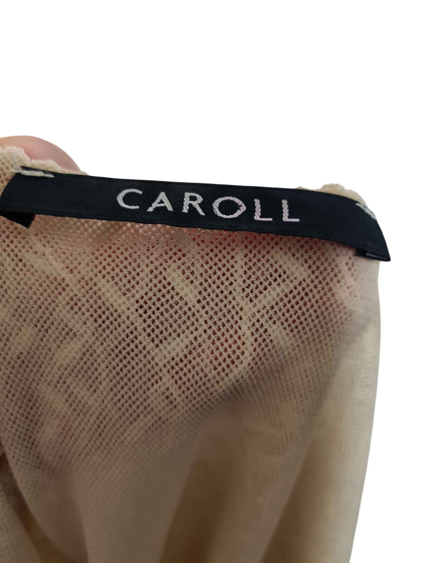 Haut en dentelle blanche Caroll des années 90-2000 EMMAUS