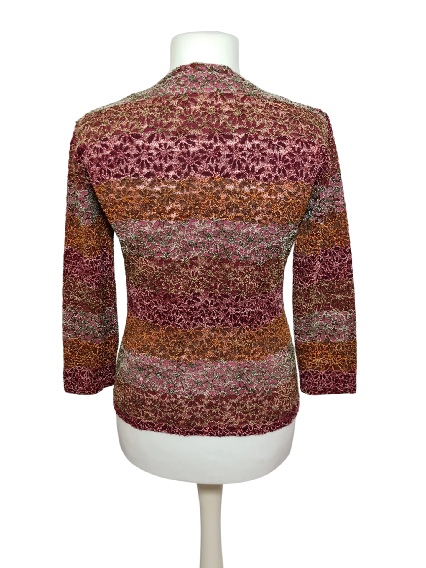 Top en dentelle manches 3/4 des années 90/2000 EMMAUS