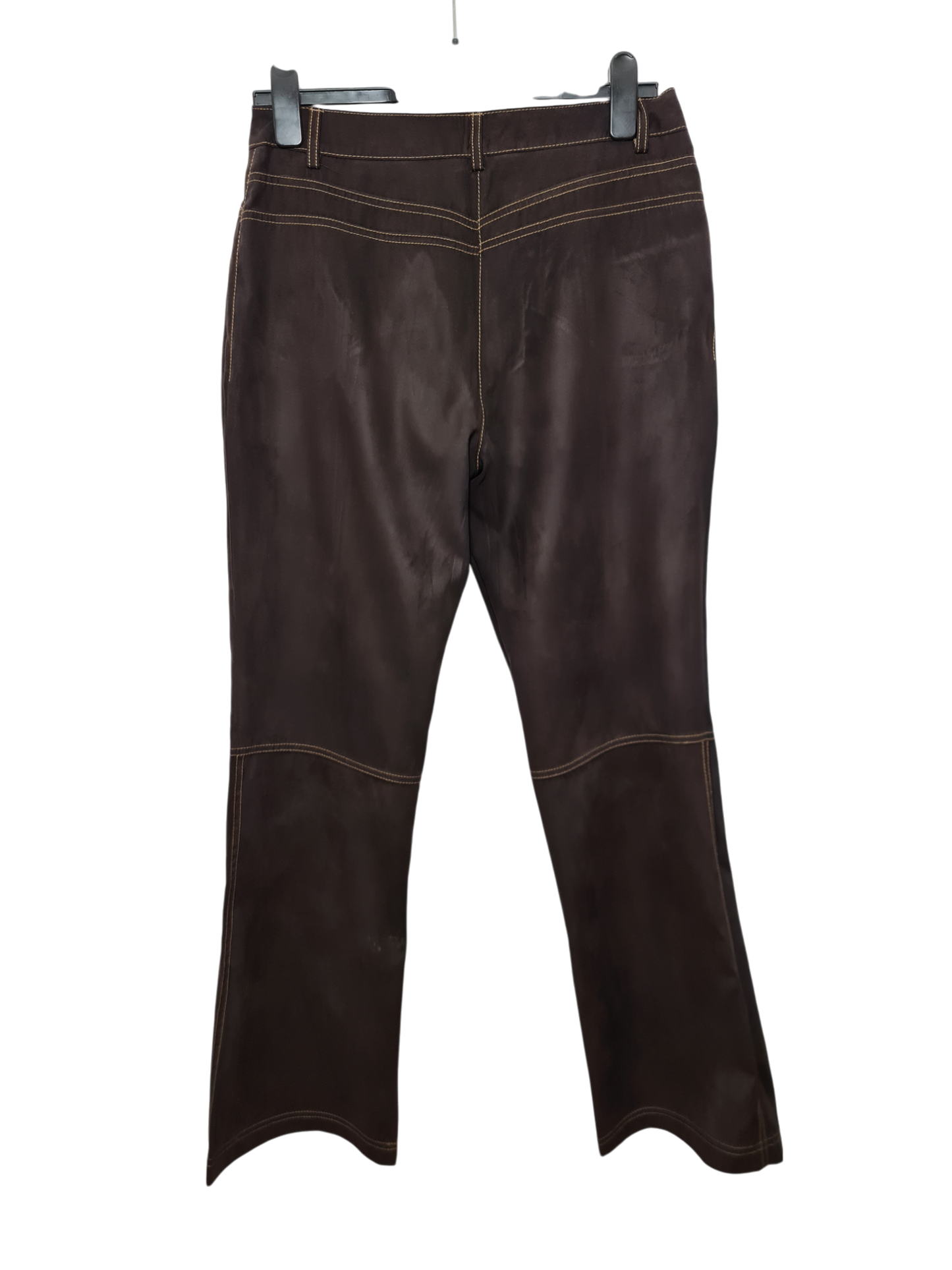 Pantalon marron matière daim C&A vintage des années 70-80 EMMAUS