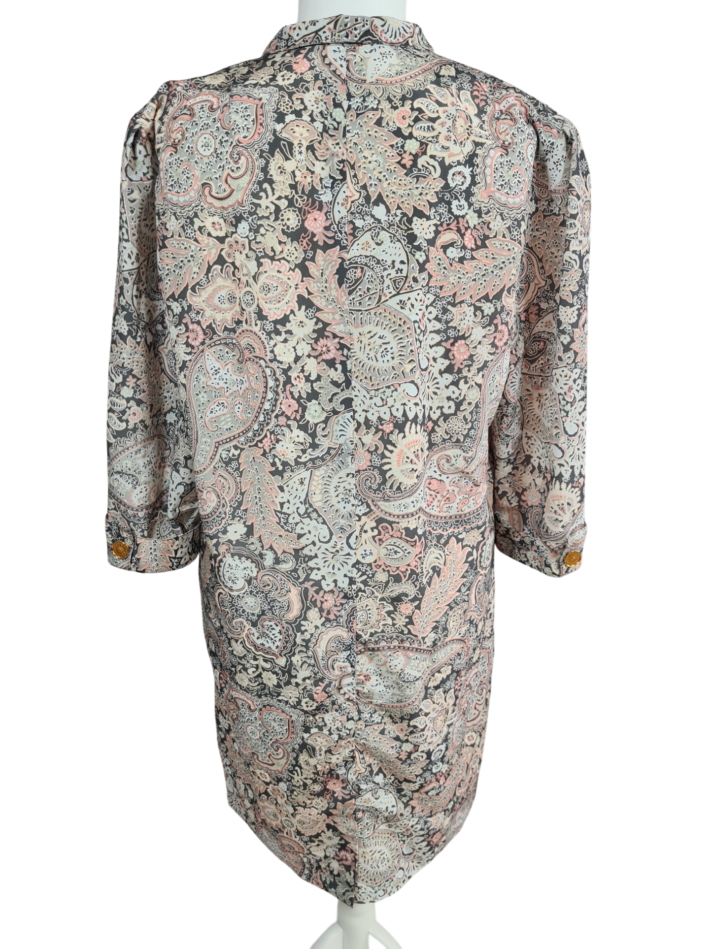 Parka femme C&A motifs cachemire avec boutons dorés des années 80-90 Les sales voleurs