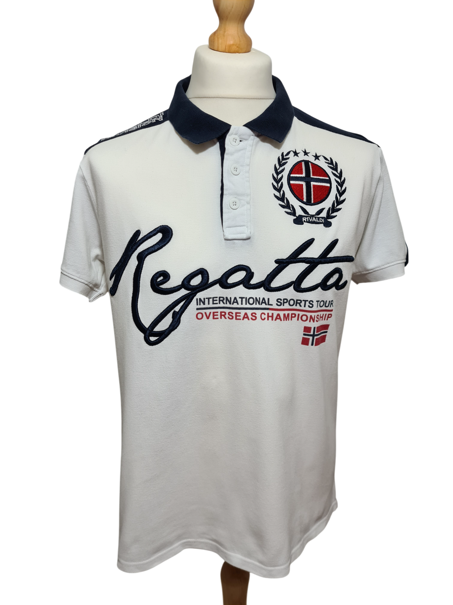 Polo homme Rivaldi logo brodé des années 90/2000 ZXSBN6DD3VZBGSY