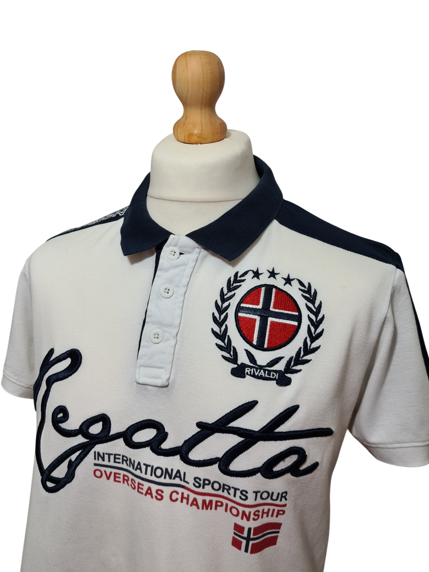 Polo homme Rivaldi logo brodé des années 90/2000 ZXSBN6DD3VZBGSY