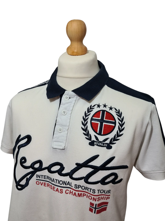 Polo homme Rivaldi logo brodé des années 90/2000 ZXSBN6DD3VZBGSY