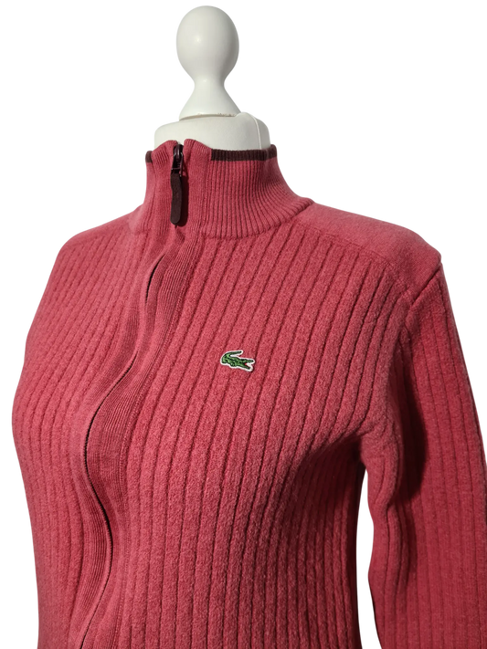 Gilet zippé Lacoste laine vierge femme T105 L – Woolmark – vintage Aucun fournisseur