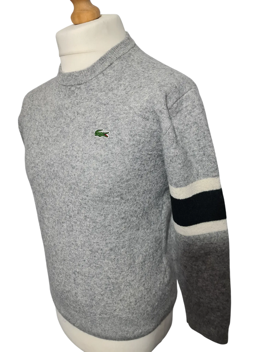 Pull Lacoste homme gris laine bandes manches taille M Aucun fournisseur