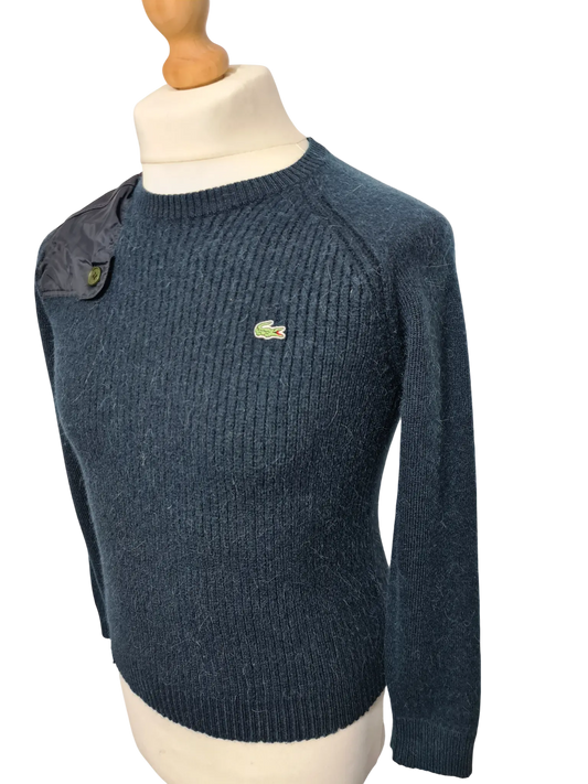 Pull homme laine alpaga Lacoste bleu marine vintage XS Corée Aucun fournisseur