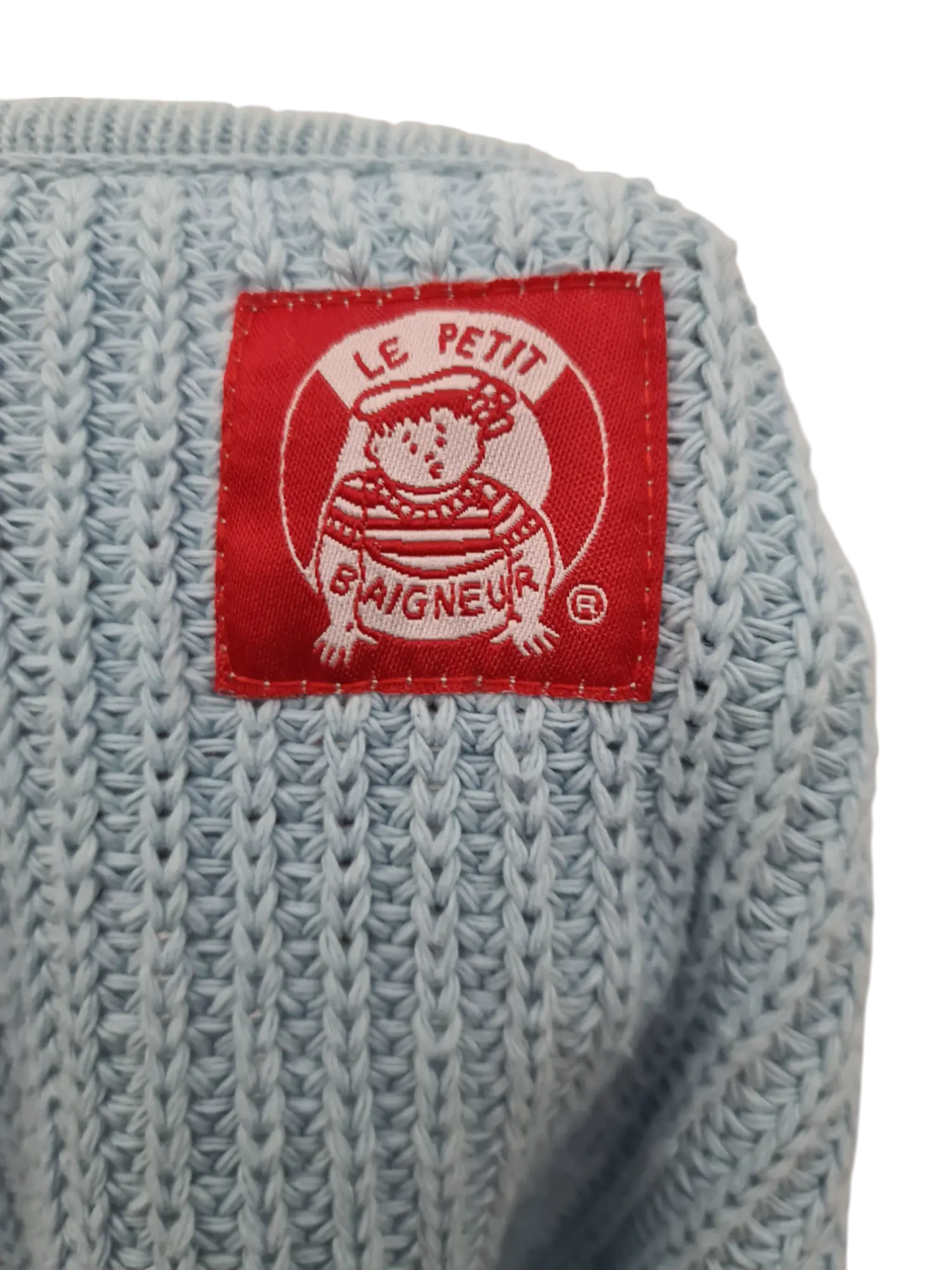 Pull zippé asymétrique style marin des années 90-2000 EMMAUS