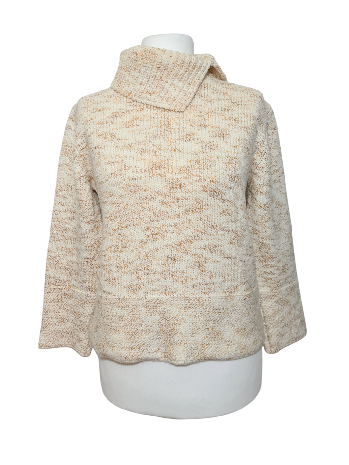 Pull femme col roulé fils mélangés Antonelle des années 2000 EMMAUS