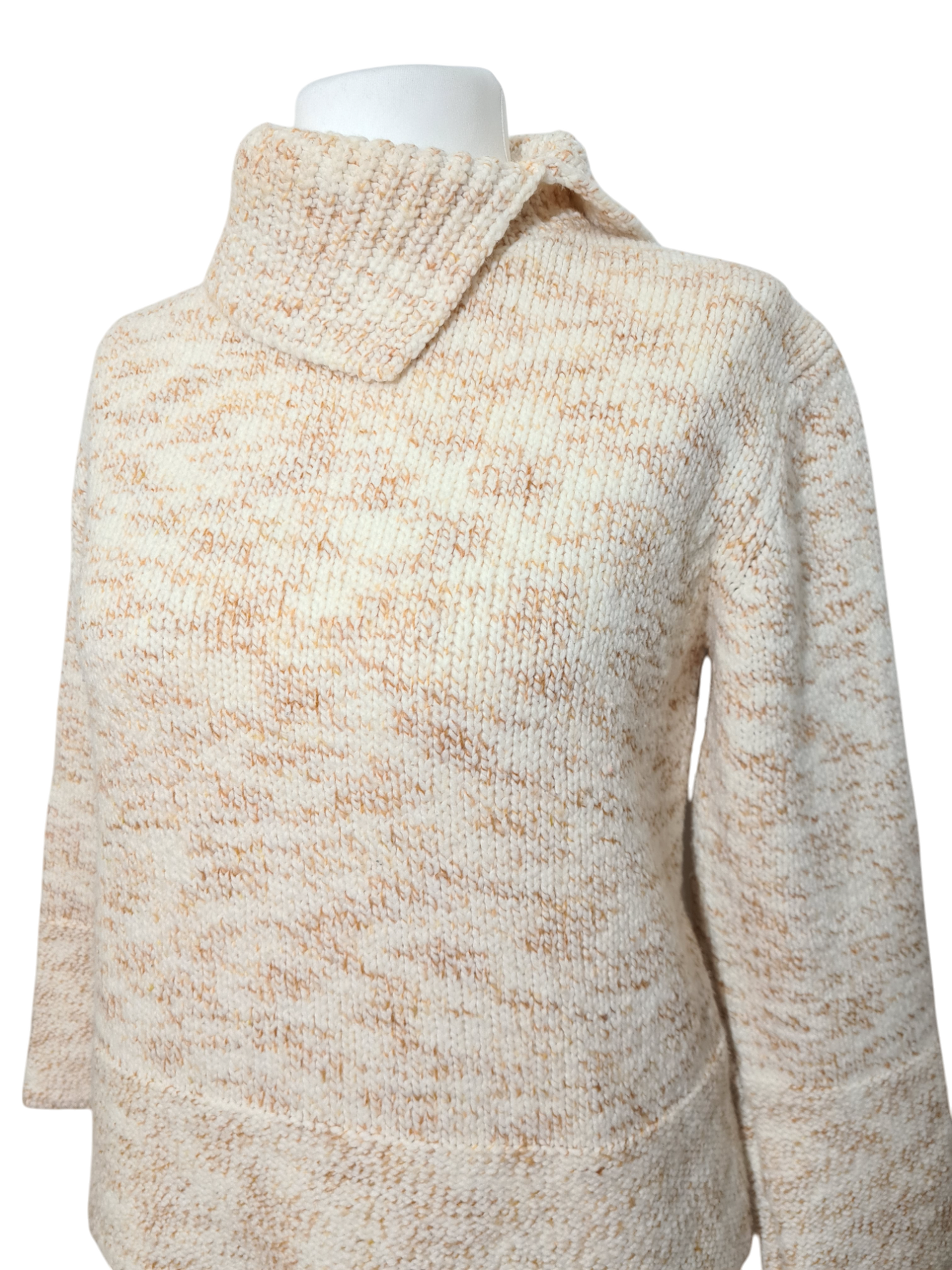 Pull femme col roulé fils mélangés Antonelle des années 2000 EMMAUS