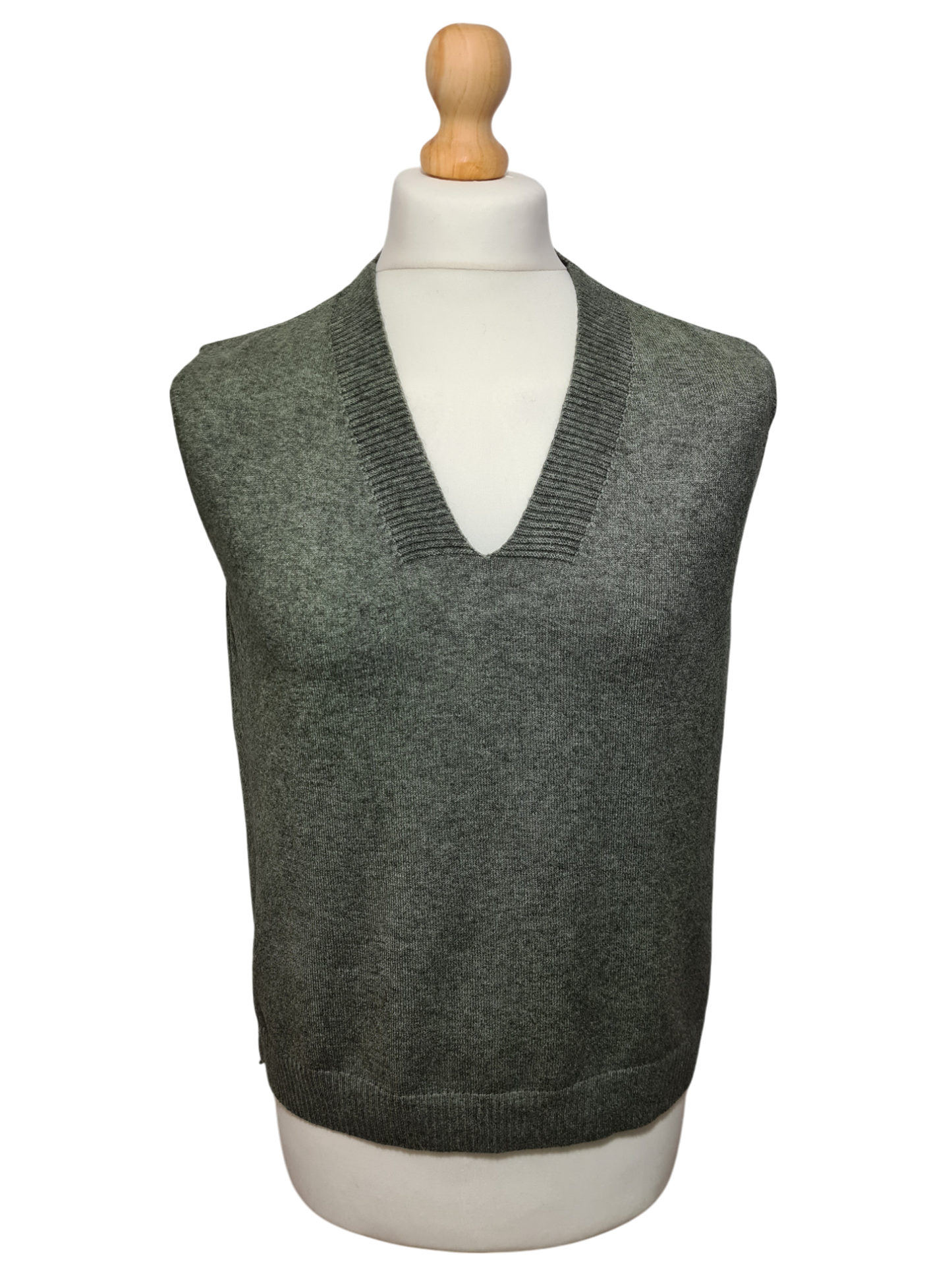 Pull homme sans manches col V des années 90-2000 EMMAUS