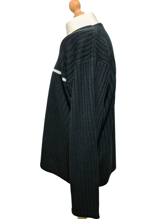 Pull oversize col V Patman Paris des années 80-90 EMMAUS