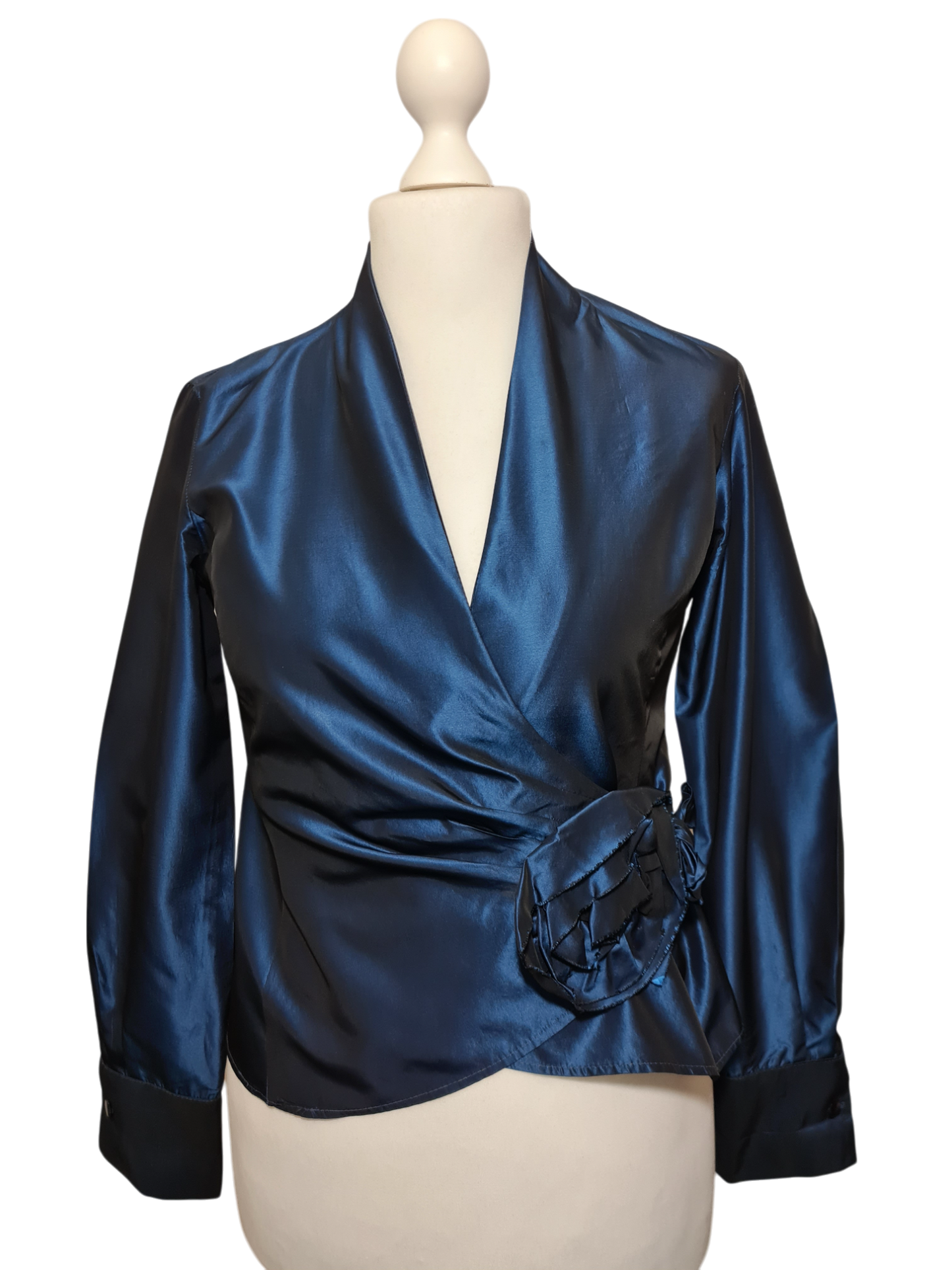 Veste de fête bleue Zara Woman des années 2000 EMMAUS