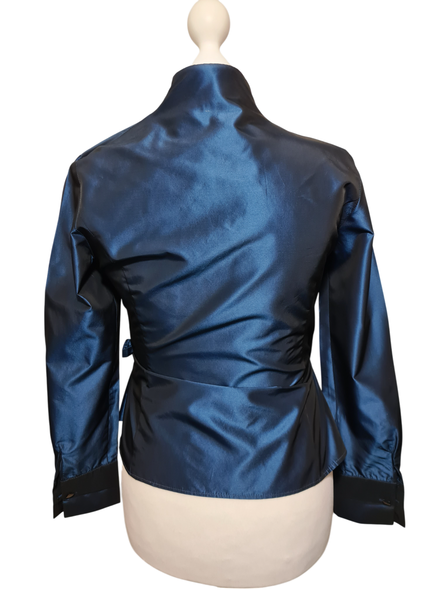 Veste de fête bleue Zara Woman des années 2000 EMMAUS