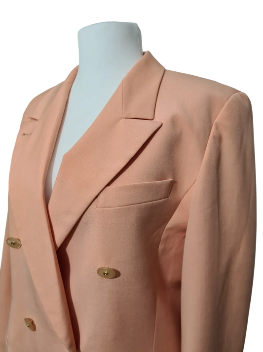 Blazer oversize pêche avec épaulettes des années 80-90 EMMAUS