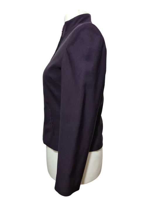 Veste violette zippée Burton coupe ajustée et col montant des années 90-2000 EMMAUS