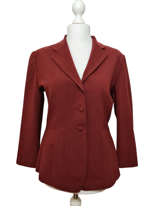 Veste bordeaux structurée Cacharel des années 90-2000 Brocante