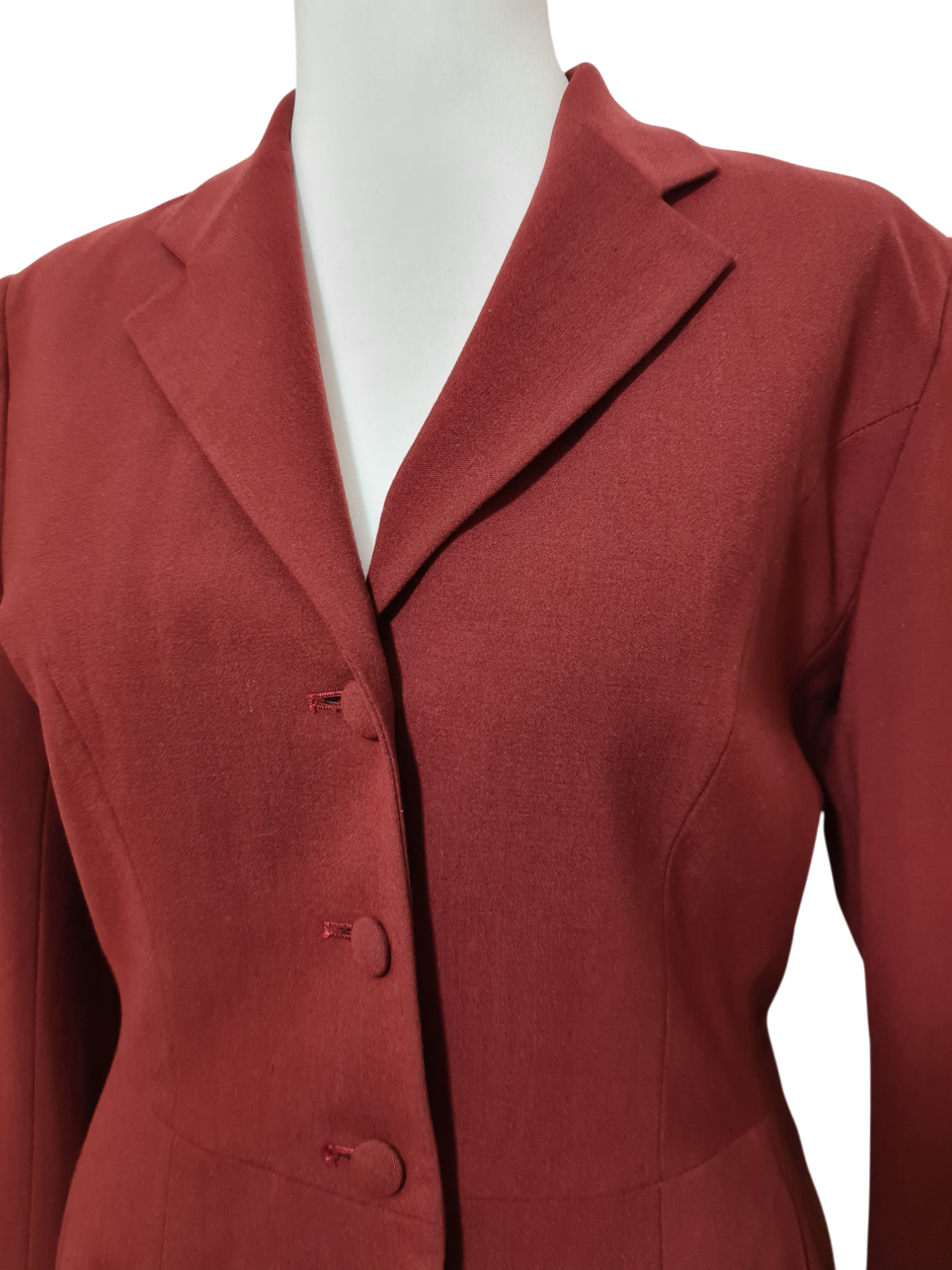 Veste bordeaux structurée Cacharel des années 90-2000 Brocante