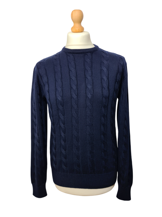 Sweat torsadé homme bleu marine des années 90-2000 EMMAUS