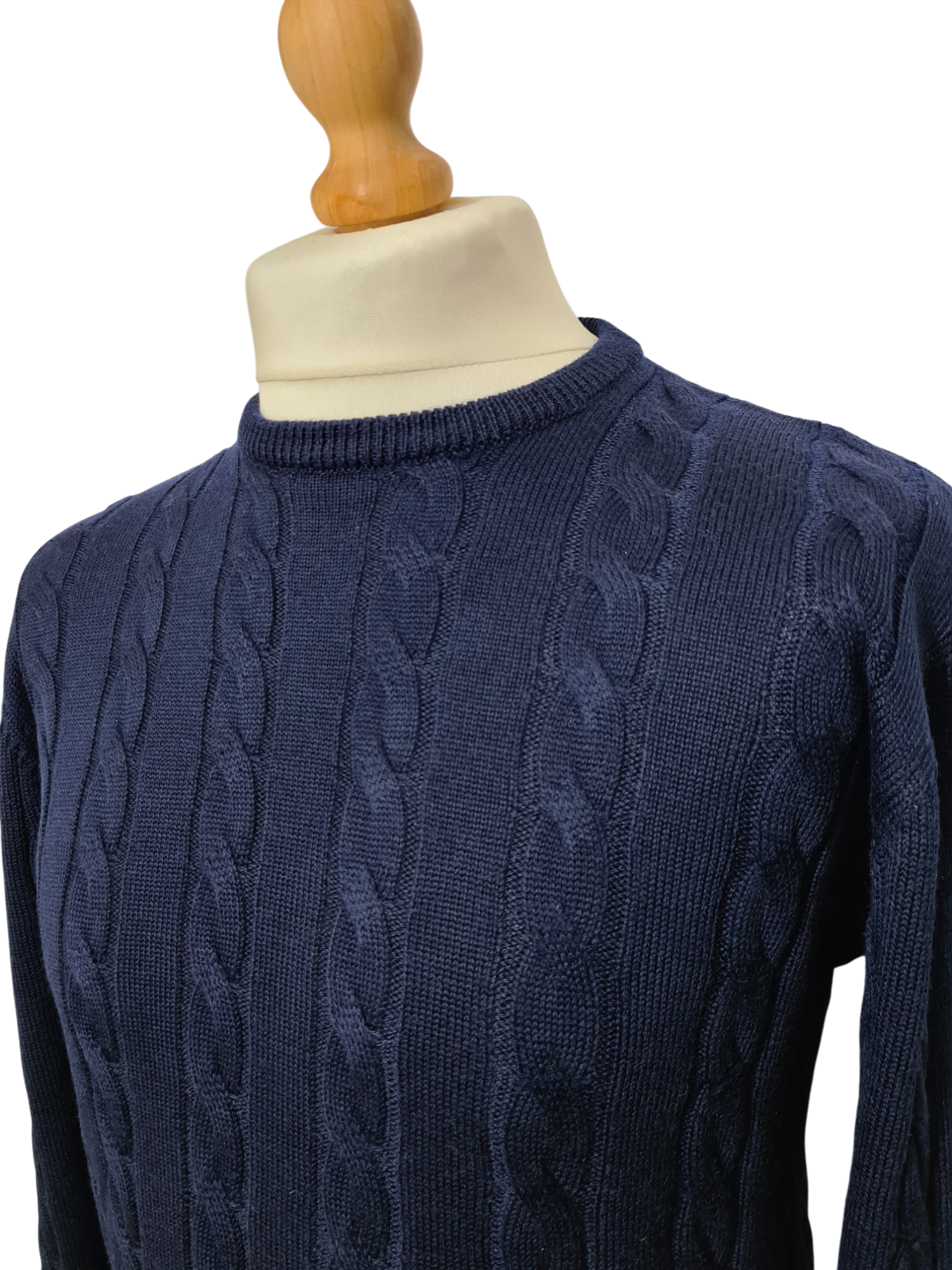 Sweat torsadé homme bleu marine des années 90-2000 EMMAUS