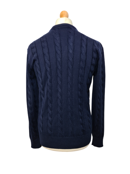 Sweat torsadé homme bleu marine des années 90-2000 EMMAUS