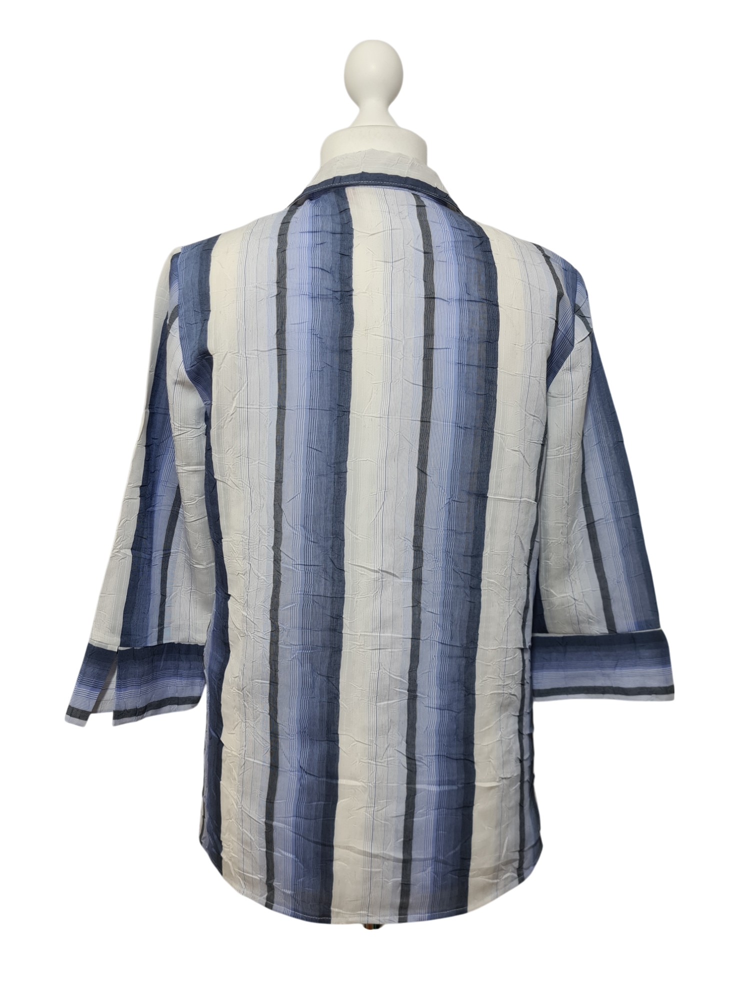 Chemisier froissé rayé bleu/blanc des années 90 Aucun fournisseur