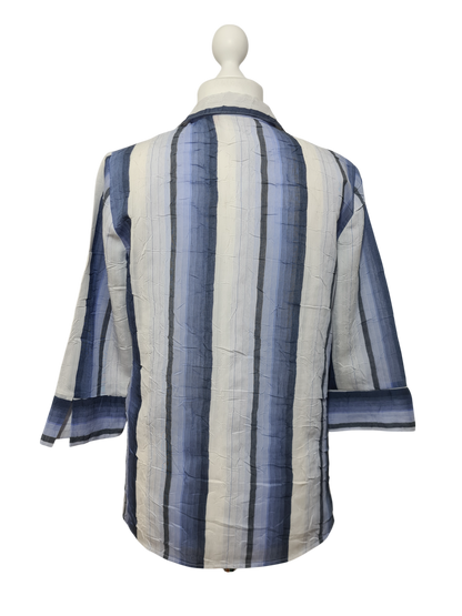 Chemisier froissé rayé bleu/blanc des années 90 Aucun fournisseur