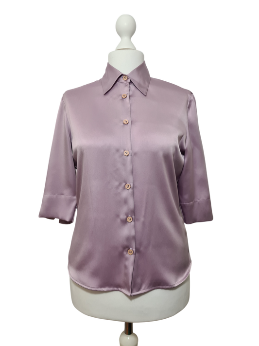Chemisier mauve satiné des années 80-90 Aucun fournisseur