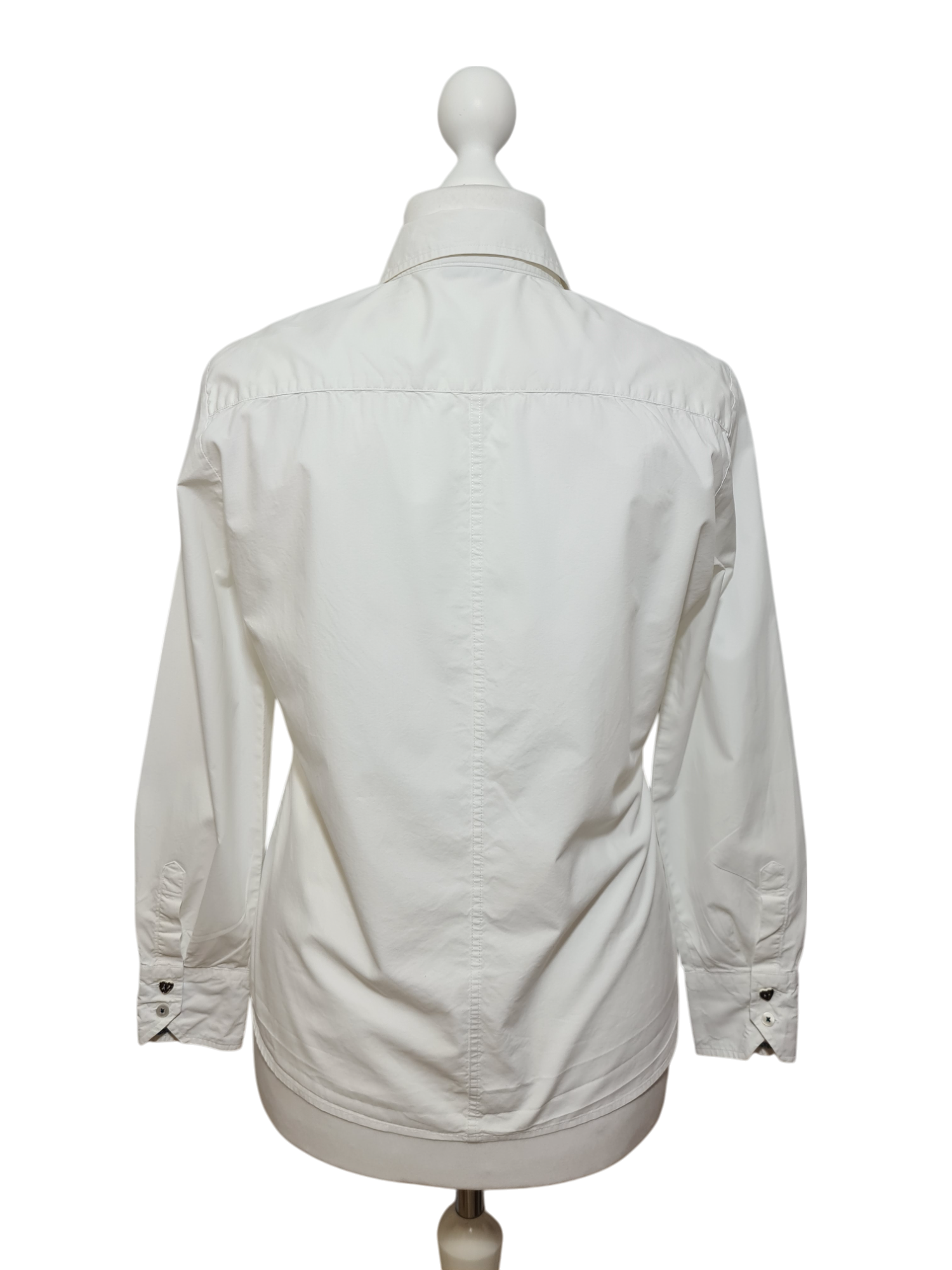 Chemise blanche brodée fleurs Eterna des années 90-2000 Aucun fournisseur