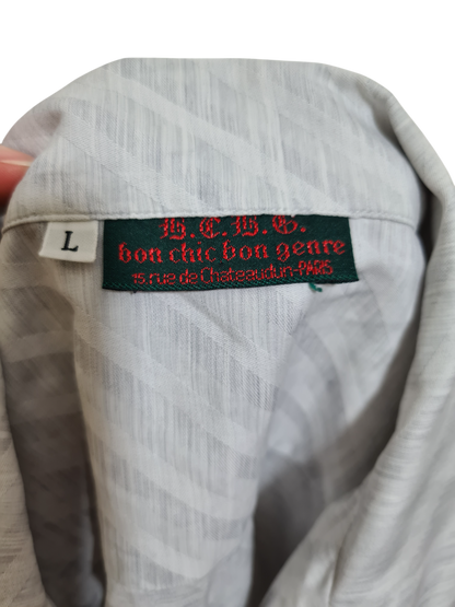 Chemise grise rayée vintage B.C.B.G bon chic bon genre des années 80-90 Aucun fournisseur