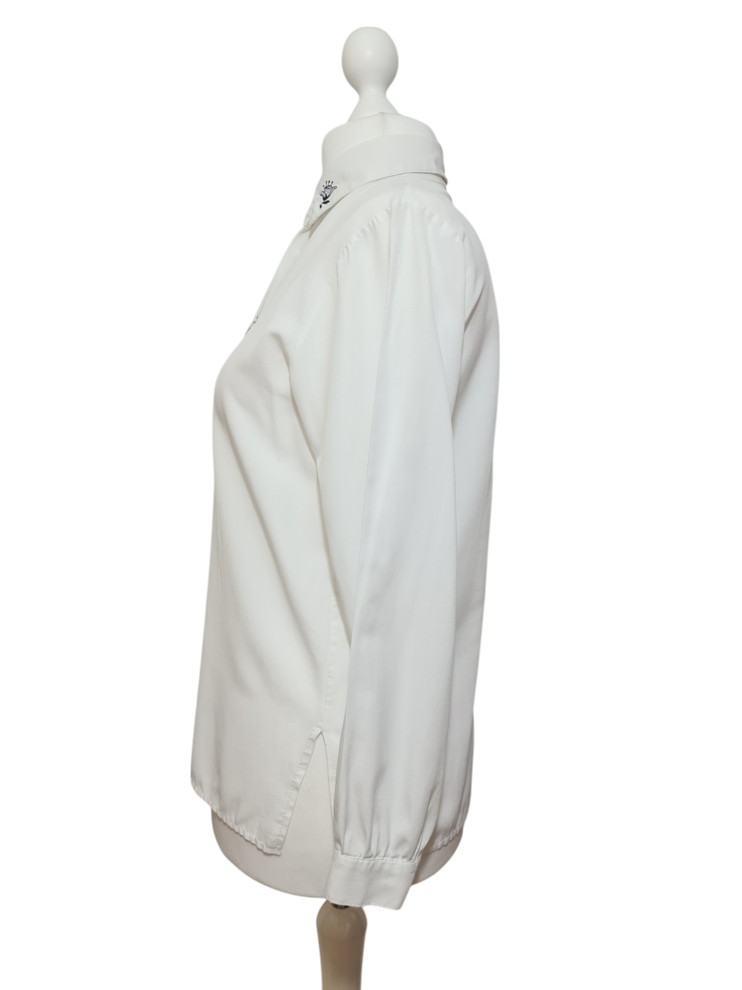 Chemise blanche broderies col et buste des années 80 Aucun fournisseur
