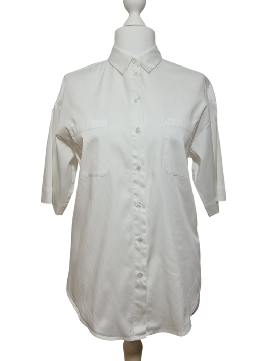 Chemise blanche manches courtes Peter Hahn des années 2000-2010 Aucun fournisseur