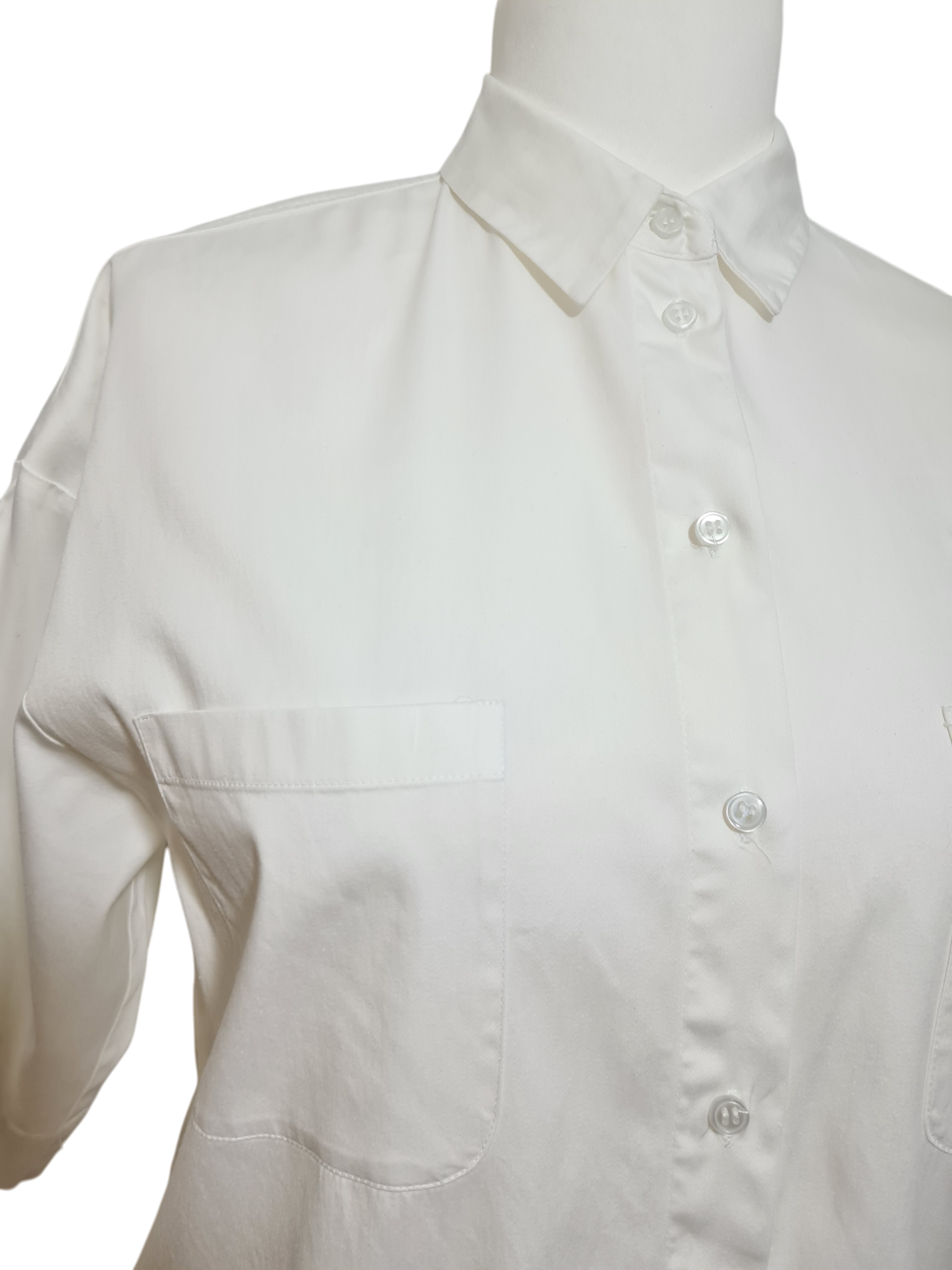 Chemise blanche manches courtes Peter Hahn des années 2000-2010 Aucun fournisseur