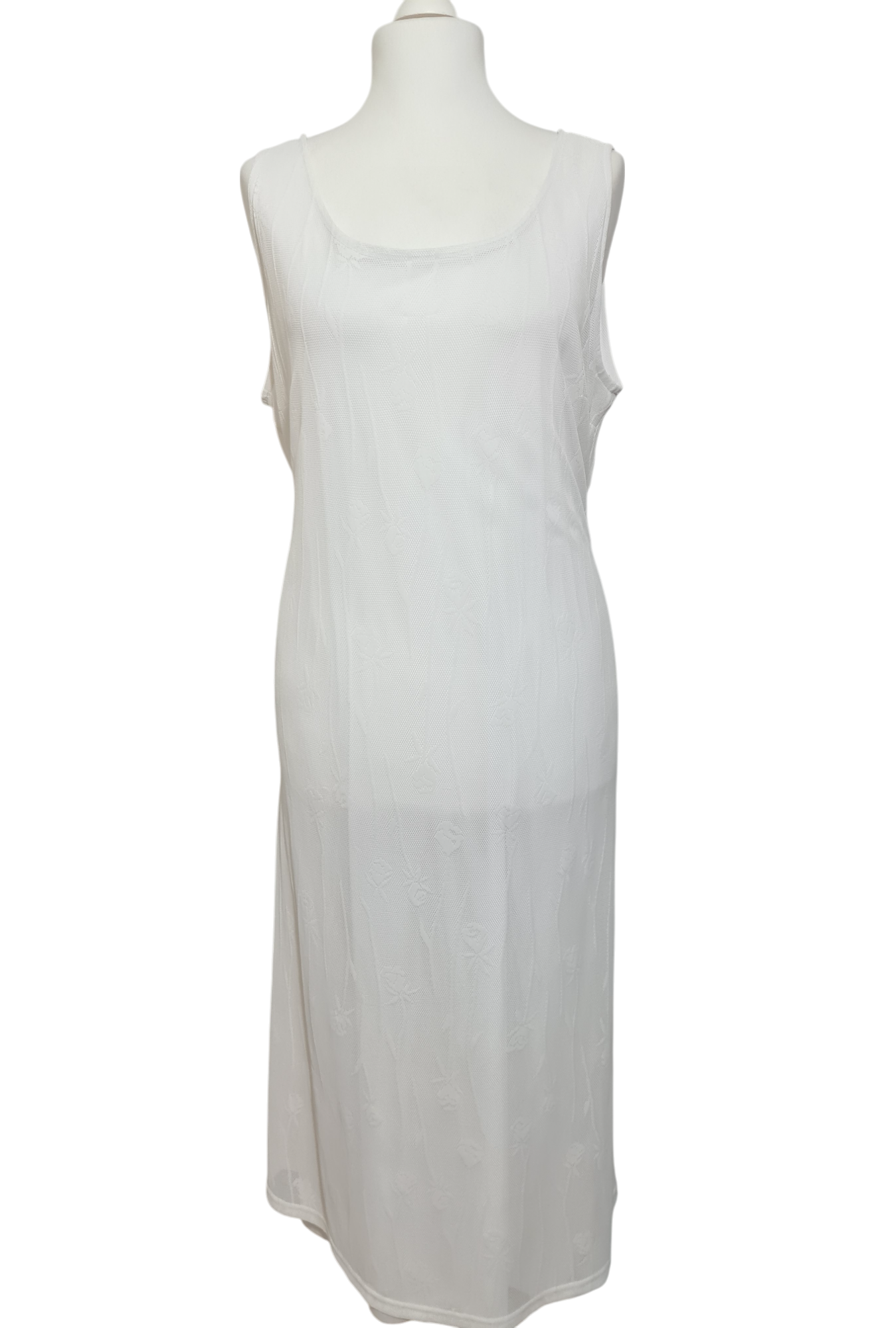 Robe blanche longue After Paris minimaliste chic made in France années 90-2000 EMMAUS