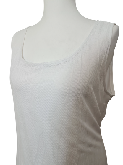 Robe blanche longue After Paris minimaliste chic made in France années 90-2000 EMMAUS