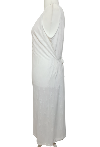 Robe blanche longue After Paris minimaliste chic made in France années 90-2000 EMMAUS