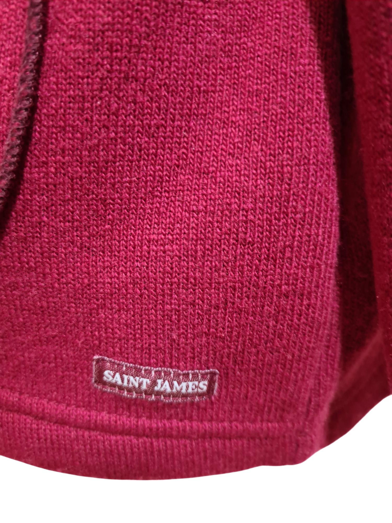Duffle-coat bordeaux Saint James femme laine vintage chic chaud des années 90-2000 Brocante