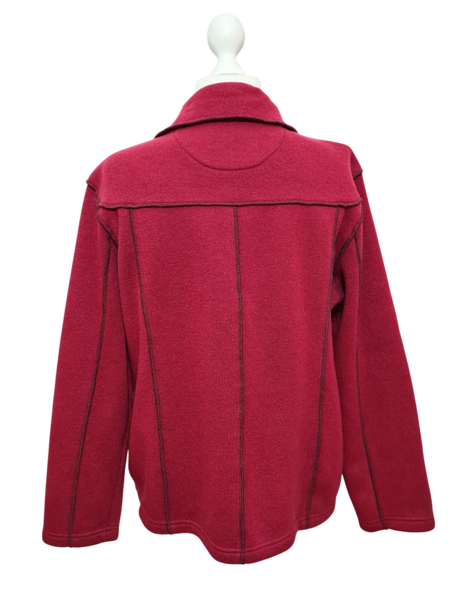 Duffle-coat bordeaux Saint James femme laine vintage chic chaud des années 90-2000 Brocante