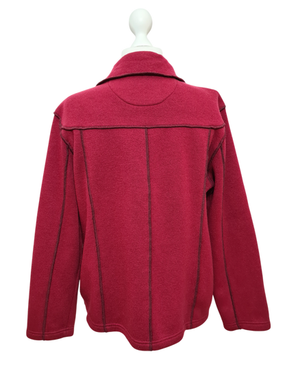 Duffle-coat bordeaux Saint James femme laine vintage chic chaud des années 90-2000 Brocante