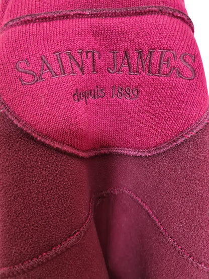 Duffle-coat bordeaux Saint James femme laine vintage chic chaud des années 90-2000 Brocante