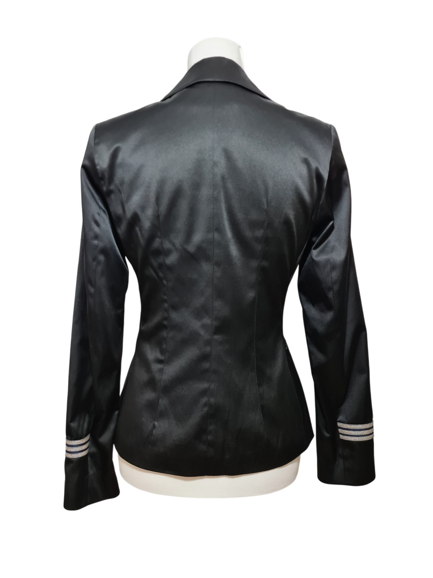 Blazer noir satiné Maxime Paris femme soirée chic made in France des années 2000 ZXSBN6DD3VZBGSY