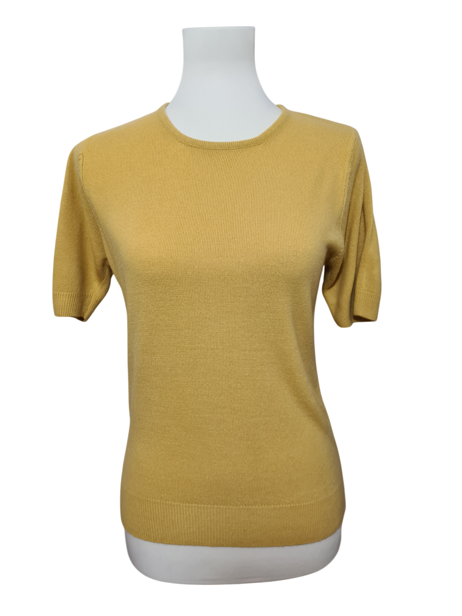 Twin-set jaune vintage femme cardigan & pull rétro 90s Brocante