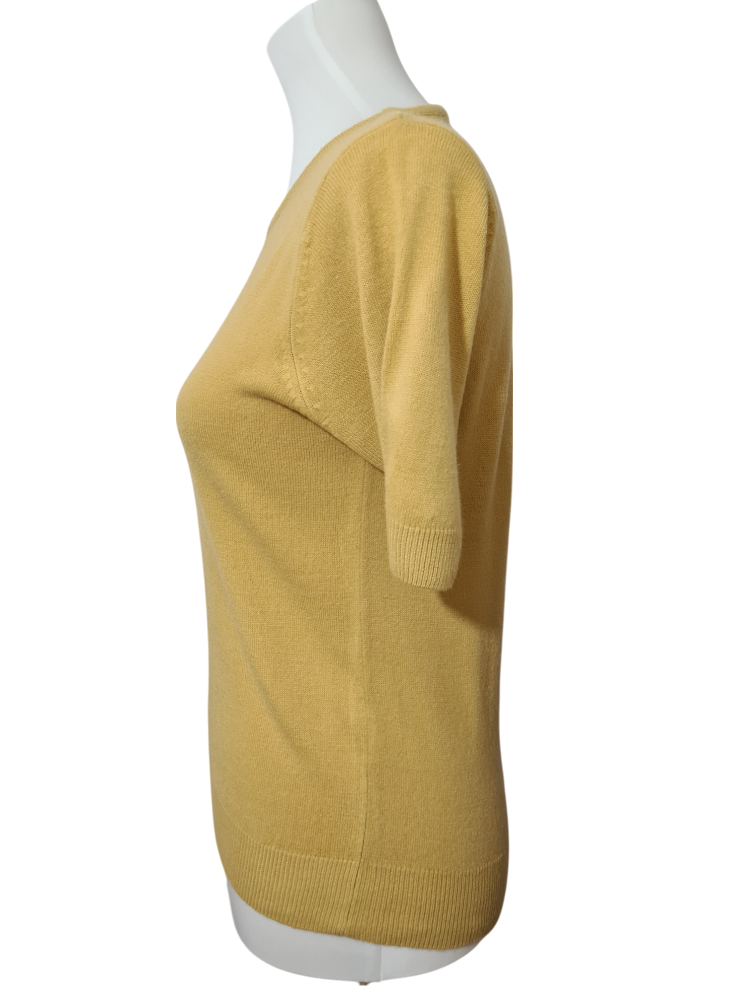 Twin-set jaune vintage femme cardigan & pull rétro 90s Brocante