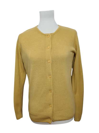 Twin-set jaune vintage femme cardigan & pull rétro 90s Brocante