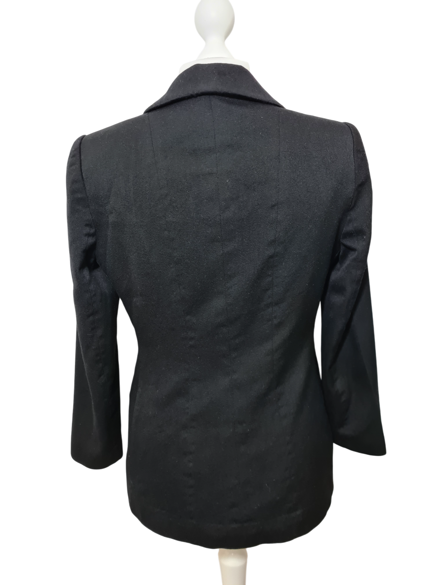 Veste noire vintage 80s Pauline Paris cintrée made in France Brocante